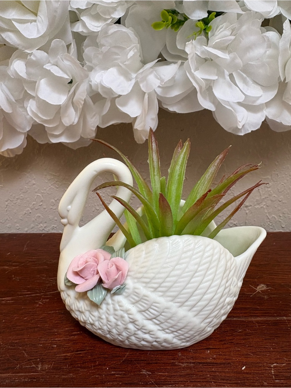 Vintage Ceramic Swan Planter